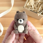 はじまりのクマさん｜羊毛フェルトマスコット【受注生産】