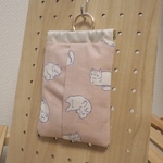 【4月18日21時販売】携帯ゴミポーチ/携帯ゴミ入れ/携帯ゴミ箱ポーチ/猫柄/防水オックス