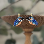 《animaux・ビーズ刺繍》カワセミピアス/イヤリング