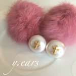 ラビットファーピアス【イヤリング】