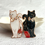 ⭐︎再販⭐︎【特集掲載】おめかしペア猫ブローチ