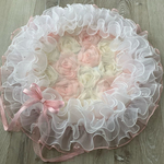 ブーケカフェマット❀.*ﾟpink💐犬用 直径54cm《着座35cm》