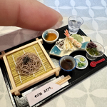 天ざるそば定食＊ミニチュア