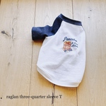 raglan three‑quarter sleeve tee ラグラン七分袖
