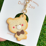 くま クッキー チョコ キーホルダー　／　フェイクスイーツ　樹脂粘土　