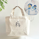 子どもの絵をミニトートに｜お散歩・お弁当ランチバッグやお子様のお出かけ用・上靴入れにも｜父の日や誕生日のギフトに