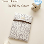 Sketch Cool Ice Pillow Cover｜接触冷感アイスノンカバー｜犬猫用クールカバー｜送料無料｜FIOLY