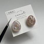 𝗡𝗼.𝟲 / 【Pierce】Rose Quartz × Gold ①