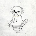 おトイレしているマルチーズのワイヤーアート◎愛犬を癒しのインテリア空間に