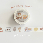 【マスキングテープ】お花とくまさん