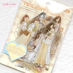 【女の子シール】TWILIGHT DAISY イエロー系 フレークシール 海外ステッカー / 手帳デコ  コラージュ素材 ダイカットシール