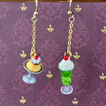 【受注製作】純喫茶のかためプリンとクリームソーダピアス/イヤリング