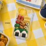 あの日のお弁当　多機種対応　iPhone17　GooglePixel　Galaxy　Xperia　メンズ　スマホケース 　クリアケース　ソフトケース　ハードケース　卵焼き　唐揚げ　フェイクフード　粘土