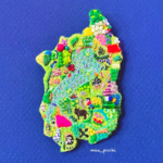 滋賀県のカタチ(刺繍ブローチ)