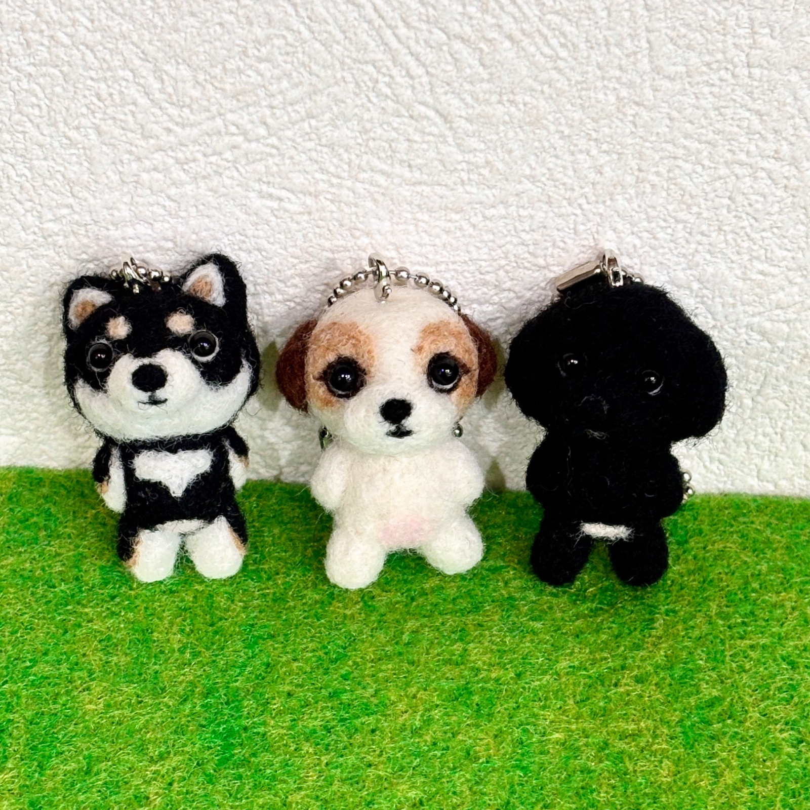羊毛フェルトマスコット 吾輩は犬である マルチーズミックス（チワマル