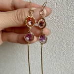 押し花ロングピアス[送料無料]