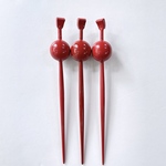 木台  かんざしパーツ（赤）丸型/24mm（大）つまみ細工・レジン・和装ハンドメイド素材 30年前の希少パーツ
