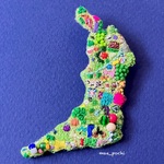 大阪府のカタチ(刺繍ブローチ)