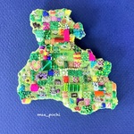 兵庫県のカタチ(刺繍ブローチ)