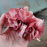 【限定数】花びらのバレッタ■ふんわりブーケシルエット■ライトモーブ色
