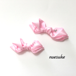 お揃いりぼんCプラスチックバレッタ