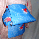 ●紗金魚と流水名古屋帯新品
