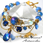 ‡**青の姫君**‡Blue teardrop‡**天然石ブレスレット2616
