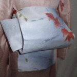 ●紗水草と金魚名古屋帯新品