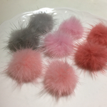 ＊高品質＊ミンクファー8個セット＊ピンク系