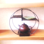 SALE-中華風 茶壺棚   大(直径16cm奥行⒏5cm)