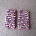 「値下げ」アフガン編みのあったか指なし手袋