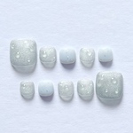 ＊フットネイルチップ＊ しゃぼんネイル 【N003-F】 マグネットネイル シャボン玉 ぷっくり レインボー オーロラパウダー サイズオーダー ネイルチップ 送料無料