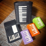tsumu2c3様オーダー作品🎹ピアノ柄✨ごみ箱・ティッシュケース・ペン立て3個✨計5点セット