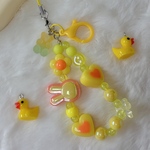 ひよこ🐣‪カラーの黄色ビーズストラップ🐇💛🧡
