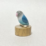 ブルーボタンインコの置き物