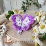蝶々の耳飾り パープル💜