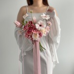 アーティフィシャルフラワーブーケ　ウェディングブーケ　クラッチブーケ　造花ブーケ