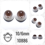 10886 ✤ 10/6mm ドール用アイチップ 3DTYPE