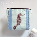 刺繍　ミニ海ポーチ（C）