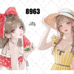 original sticker « no.8963 »     //     人物ステッカー オリジナルステッカー オリジナル人物ステッカー ステッカー cotton melody