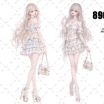 original sticker « no.8967 »     //     人物ステッカー オリジナルステッカー オリジナル人物ステッカー ステッカー cotton melody