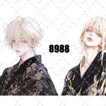 original sticker « no.8988 »     //     人物ステッカー オリジナルステッカー オリジナル人物ステッカー ステッカー cotton melody