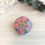 刺繍ミニブローチ◆あじさい◆くるみボタン