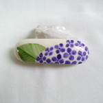 紫陽花のバレッタ（楕円）