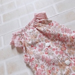 再販🌸 犬服 S フレンチスリーブ スモックチュニック  ストロベリーフィールズ  バックオープン(背中開き)✨送料無料✨
