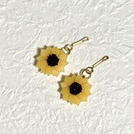 リカちゃんひまわりピアス（オレンジ）