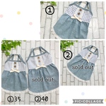 夏物SALE！完成品☆コットンリネンギンガムのピンタックワンピ☆水色