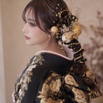 市松柄☆扇子髪飾り☆かすみ草☆プリザーブドフラワー☆成人式髪飾り☆結婚式髪飾り☆卒業式☆和装☆袴ヘア☆白無垢☆和玉☆水引髪飾り☆組紐☆金箔☆結婚式☆成人式☆モダン☆レトロ☆よさこい☆御神輿☆お祭り髪飾