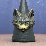 真鍮製 長毛猫リング