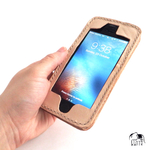 革の手縫いiPhoneケース(5,5s,5c,SE専用)《名入れ・送料無料》
